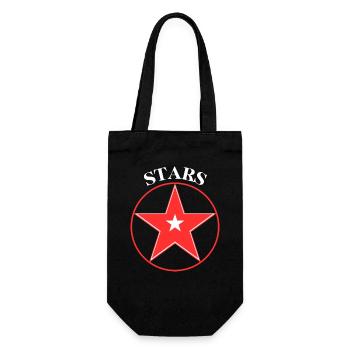 STARS - Zeitloses Motiv - ApriNoeScor - Geschenkbeutel für Flaschen - Schwarz - Vorne