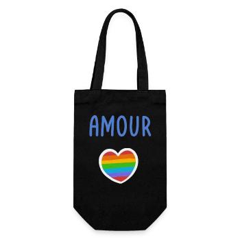 T-shirt Amour Gay - Sac à bouteille - noir - Devant
