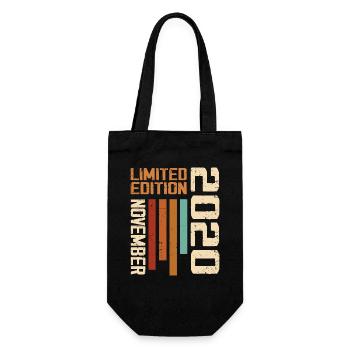 2020 November Birthday gift. November 2020 - Gift Bag for Bottles - black - Front