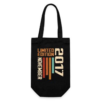 2017 November Birthday gift. November 2017 - Gift Bag for Bottles - black - Front