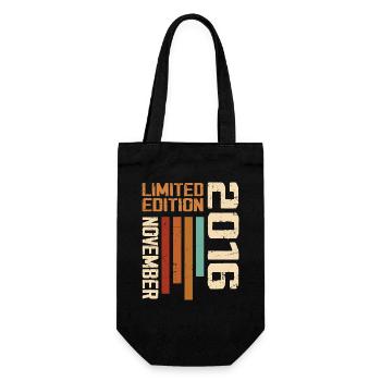 2016 November Birthday gift. November 2016 - Gift Bag for Bottles - black - Front