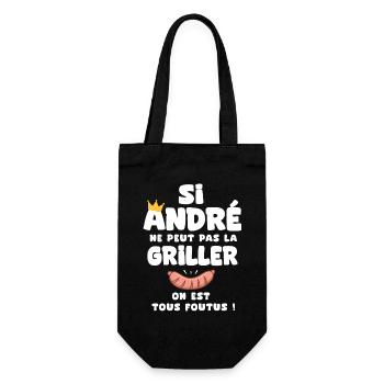 André roi barbecue cadeau andré fêtes - Sac à bouteille - noir - Devant