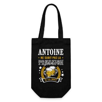 Antoine bière Antoine cadeau antoine fêtes - Sac à bouteille - noir - Devant