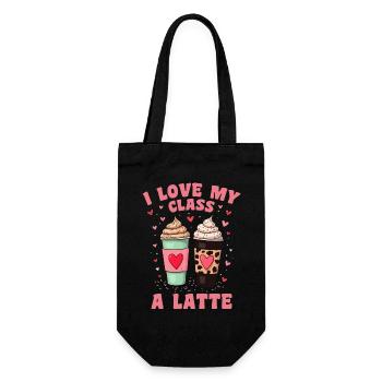 Teachers Valentine Day - I Love My Class A Latte - Sac à bouteille - noir - Devant