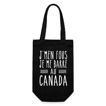 J'men fous je me barre au canada - Sac à bouteille - noir - Devant