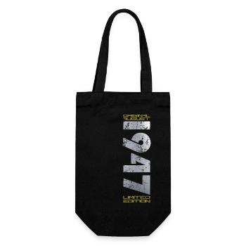 77th Birthday Original August 1947 Born 1947 - Gift Bag for Bottles - black - Front