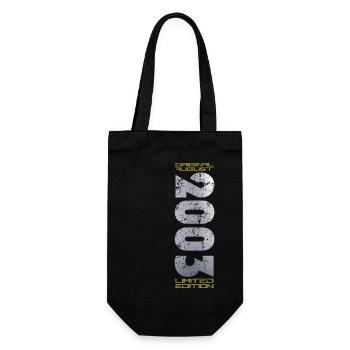 21. Geburtstag Original August 2003 Jahrgang 2003 - Geschenkbeutel für Flaschen - Schwarz - Vorne