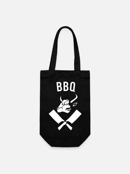 BBQ ideal für Grillfreunde - Geschenkbeutel für Flaschen - Schwarz