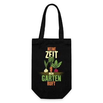 KEINE ZEIT MEIN GARTEN RUFT - Geschenkbeutel für Flaschen - Schwarz - Vorne