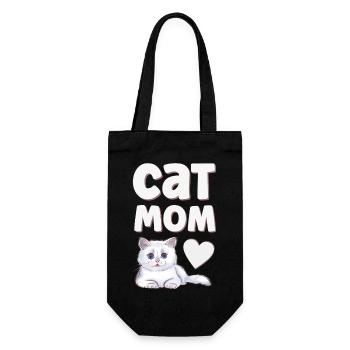Cat Cats - Gift Bag for Bottles - black - Front