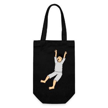 Man in pajamas - Gift Bag for Bottles - black - Front