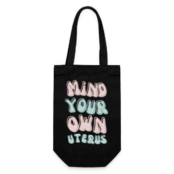 Mind your own uterus Women Rights Emancipation - Gift Bag for Bottles - black - Front