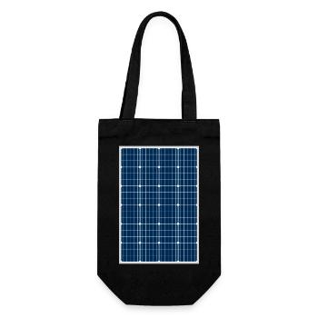 Cellule solaire, photovoltaïque, énergie solaire, panneau solaire - Sac à bouteille - noir - Devant