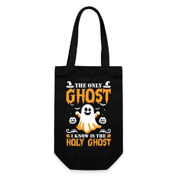 Halloween Ghost Pumpkin - Gift Bag for Bottles - black - Front