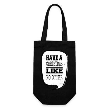 Christmas Present Dinosaur Cute Santa Bday Geek - Gift Bag for Bottles - black - Front