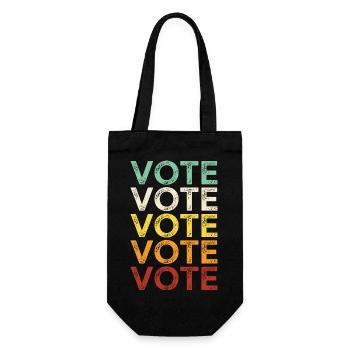 Vote Vote Vote Vote Vote - Gift Bag for Bottles - black - Front