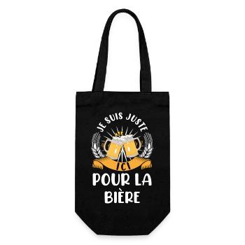 Je suis juste ici pour la bière t-shirt homme - Sac à bouteille - noir - Devant