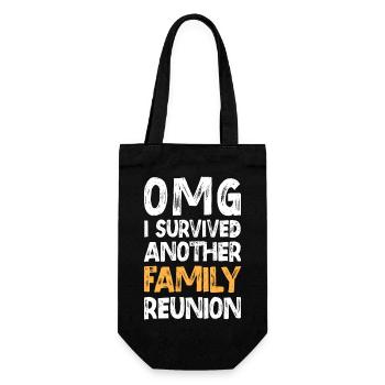 Dear family member Family holiday at home - Gift Bag for Bottles - black - Front