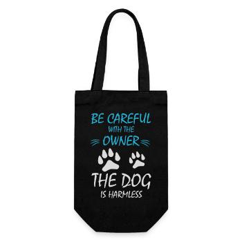 Dog Hund - Geschenkbeutel für Flaschen - Schwarz - Vorne