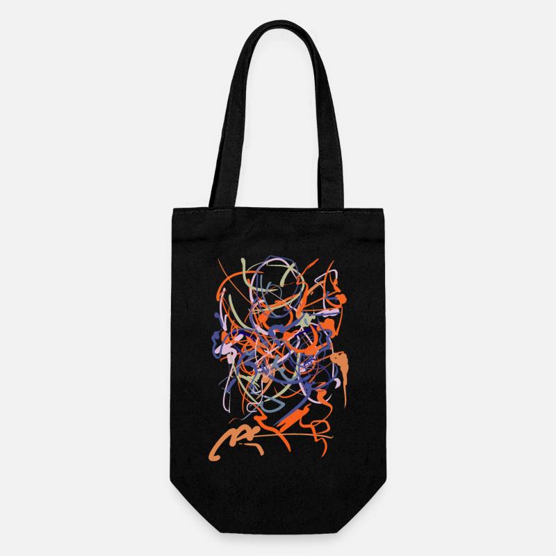 Abstrakte Kunst Muster - Geschenkbeutel für Flaschen - Schwarz