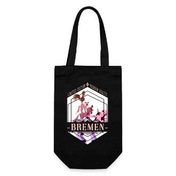 Bremen Germany City Skyline Vintage Retro - Gift Bag for Bottles - black - Front
