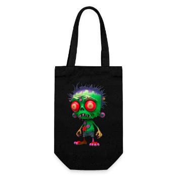 flower colorful zombie - Geschenkbeutel für Flaschen - Schwarz - Vorne