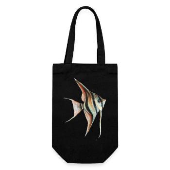Pterophyllum scalare , żaglowiec skalar - Geschenkbeutel für Flaschen - Schwarz - Vorne