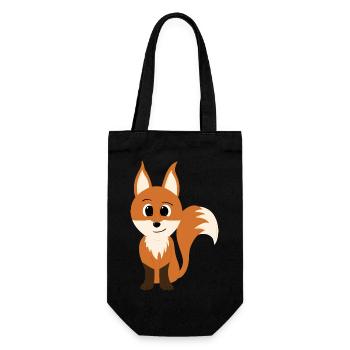 Fuchs - Geschenkbeutel für Flaschen - Schwarz - Vorne