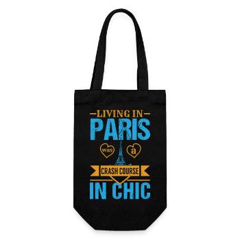 LIVING IN PARIS WAS A CRASH COURSE IN CHIC - Gift Bag for Bottles - black - Front
