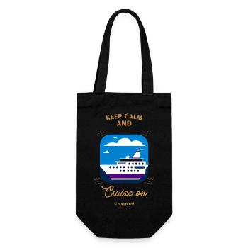 Keep calm and cruise on - Gift Bag for Bottles - black - Front