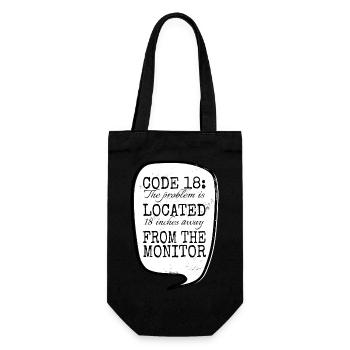 computer science cool coding fingers hacking jokes - Geschenkbeutel für Flaschen - Schwarz - Vorne