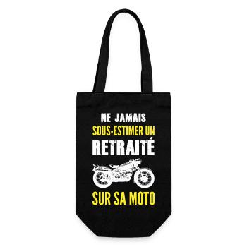 Ne jamais sous estimer un retraité sur sa moto - Sac à bouteille - noir - Devant