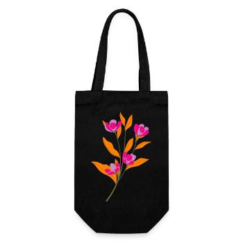 Florist Blume Pflanze Natur Gärtner - Geschenkbeutel für Flaschen - Schwarz - Vorne