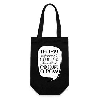 Birthday gift idea friends veganism - Gift Bag for Bottles - black - Front