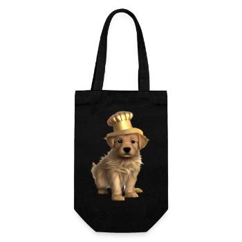 Golden Retriever Cooking Puppy Dogs Gastronom - Gift Bag for Bottles - black - Front