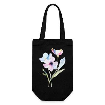 Tiny Flower - Geschenkbeutel für Flaschen - Schwarz - Vorne
