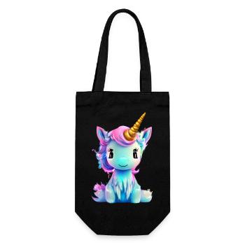 Licorne Fille Licorne Licorne Mythique Animal Licornes - Sac à bouteille - noir - Devant