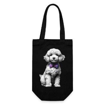 chiot caniche chien propriétaire caniche chiot chien amour - Sac à bouteille - noir - Devant