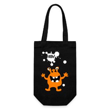 Monster Buh Zombie Comic Kreatur Kinder Halloween - Geschenkbeutel für Flaschen - Schwarz - Vorne