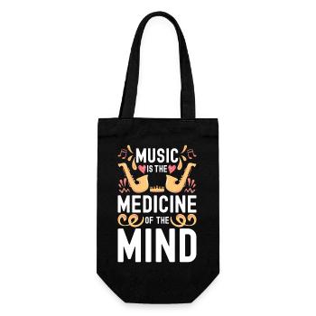 Music Techno Songs - Gift Bag for Bottles - black - Front