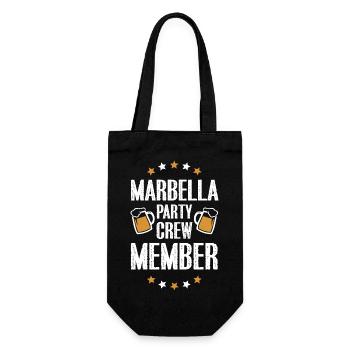 Marbella Party Crew - Gift Bag for Bottles - black - Front