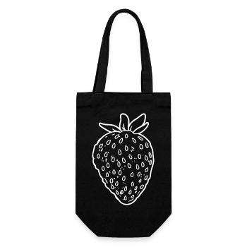 Strawberry - Gift Bag for Bottles - black - Front