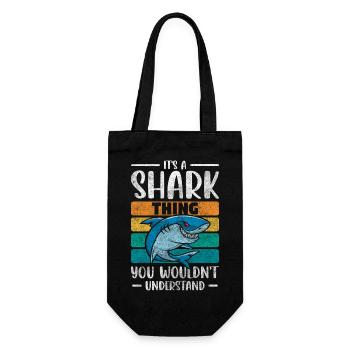 Shark Animal Fear King - Gift Bag for Bottles - black - Front