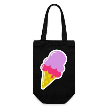 Sommer - Geschenkbeutel für Flaschen - Schwarz - Vorne