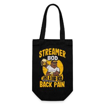 Streamer Bod Like A Dad Bod Content Creator Funny - Sac à bouteille - noir - Devant