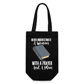 Woman With A Prayer - Geschenkbeutel für Flaschen - Schwarz - Vorne