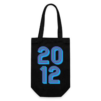 2012 Year of birth | Colors changeable - Gift Bag for Bottles - black - Front