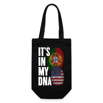 It's In My DNA Awesome American Portuguese A - Geschenkbeutel für Flaschen - Schwarz - Vorne
