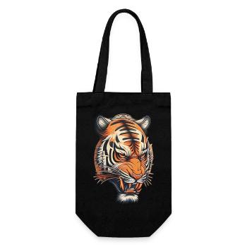 Tiger tattoo Japanese style - Gift Bag for Bottles - black - Front