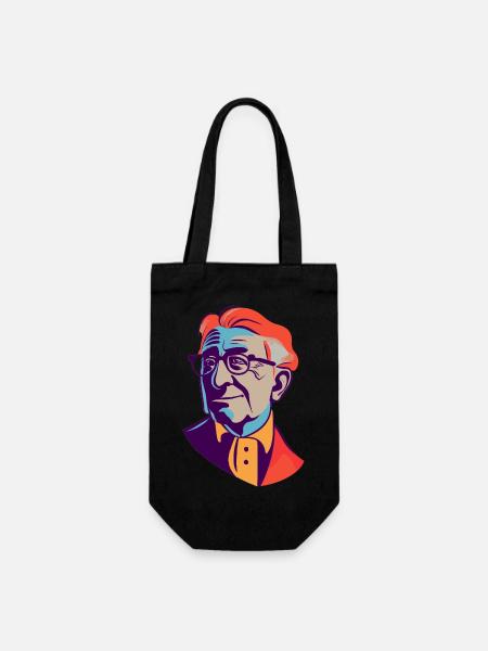 Jürgen Habermas - Geschenkbeutel für Flaschen - Schwarz